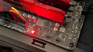 Red CPU light on Motherboard with no display Fix