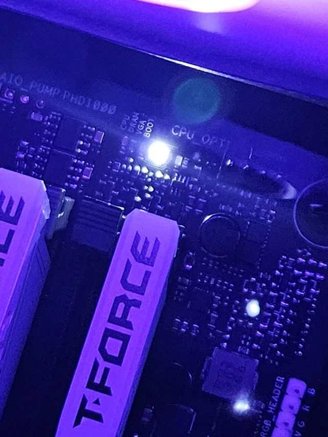 Is using a PC with a white light on the motherboard safe