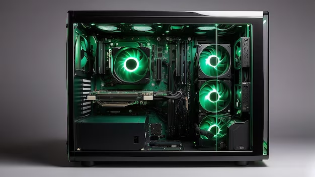 What is the green light on my computer case