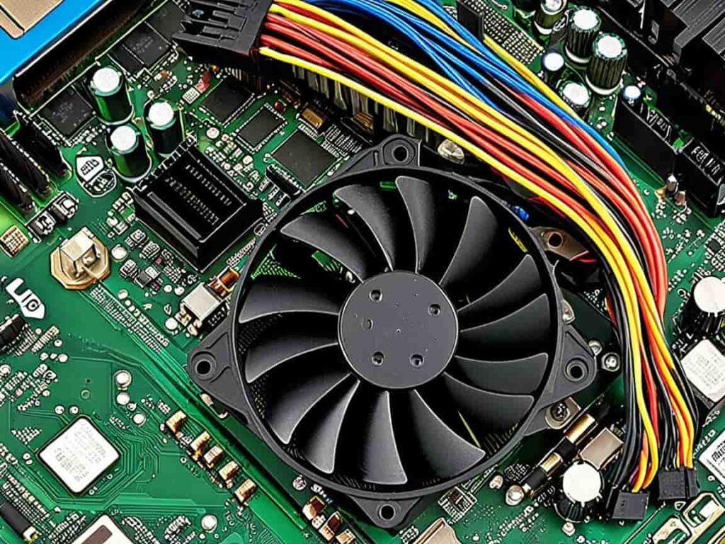 Fan headers on a motherboard