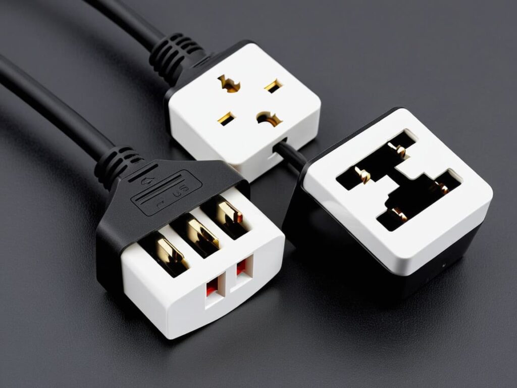 Which is positive and negative on computer plugs