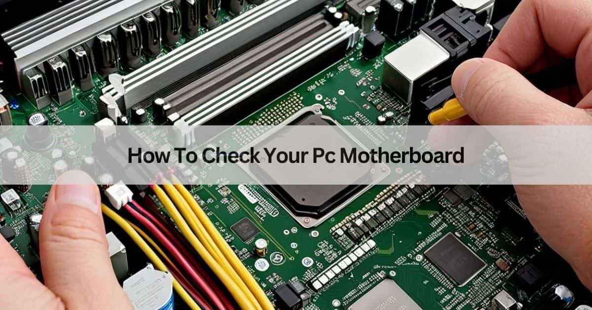 How To Check Your Pc Motherboard